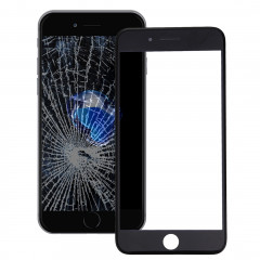 iPartsBuy 2 en 1 pour iPhone 7 (lentille frontale en verre d'origine avant + cadre d'origine) (Noir)