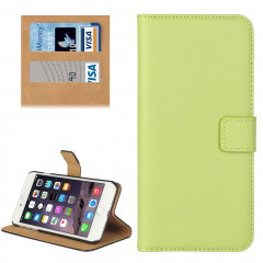 Pour iPhone 8 Plus & 7 Plus Housse en cuir véritable à rabat horizontal avec porte-monnaie et porte-monnaie (vert)