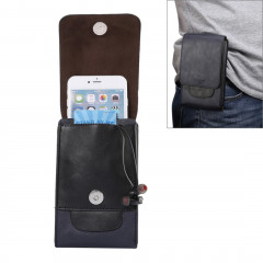 6,3 pouces et au-dessous de Crazy Horse Texture 3 poches verticales Flip Case en cuir avec trou de ceinture et boucle d'escalade pour Galaxy Note 8, Sony, Huawei, Meizu, Lenovo, ASUS, Cubot, Oneplus, Oukitel, Xiaomi,