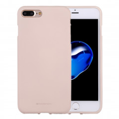 MERCURY GOOSPERY SOFT FEELING pour iPhone 8 Plus et 7 Plus Liquid State TPU Etui de protection arrière souple (abricot)