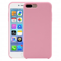 Etui en silicone liquide Pure Color pour iPhone 8 Plus et 7 Plus (rose)