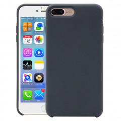 Housse en Silicone Liquide Pure Color pour iPhone 8 Plus & 7 Plus (Gris)