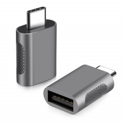 2 PCS SBT-158 USB-C / TYPE-C Homme à l'adaptateur d'alliage de zinc femelle USB 3.0 (noir)