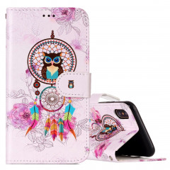 Pour iPhone X / XS Coloré Dream Catcher Hibou Motif Horizontal Flip Case en cuir avec Holder & Card Slots & Portefeuille & Cadre photo