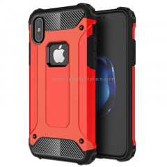 Pour iPhone X Magic Armour TPU + combiné PC (Rouge)