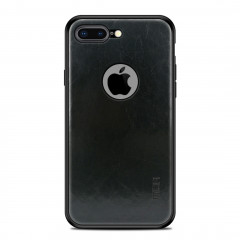 Housse de protection arrière en cuir pour PC + TPU + PU MOFI pour iPhone 7 Plus (Noir)