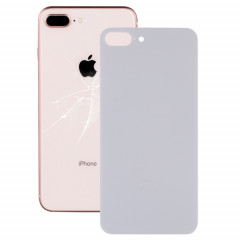 Remplacement facile du gros couvercle de la batterie en verre avec trou de caméra et adhésif pour iPhone 8 Plus (blanc)