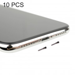 10 PCS iPartsAcheter pour iPhone X vis de port de charge (blanc)