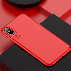 USAMS Jay Series pour iPhone X / XS PC peinture à l'huile surface antichoc étui de protection arrière (rouge)