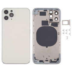 Couvercle arrière du boîtier avec plateau de la carte SIM, touches latérales et objectif de la caméra pour iPhone 11 Pro (argent)