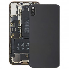 Coque arrière de batterie avec lunette arrière et objectif et adhésif pour iPhone XS Max (Noir)