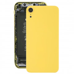 Coque arrière de batterie avec lunette arrière et objectif et adhésif pour iPhone XR (Jaune)