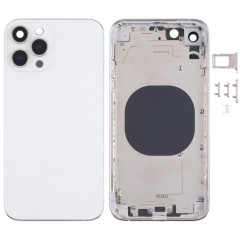 Matériau en acier inoxydable Couvercle de boîtier arrière avec apparence imitation d'IP13 Pro pour iPhone XR (blanc)