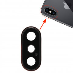 Lunette arrière pour appareil photo avec cache-objectif pour iPhone XS / XS Max (Or)