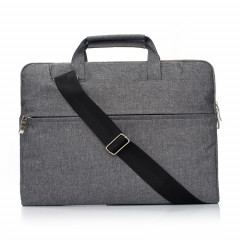 Sac à bandoulière portable pour ordinateur portable, une épaule, pour 11,6 pouces et ci-dessous Macbook, Samsung, Lenovo, Sony, DELL Alienware, CHUWI, ASUS, HP (gris)