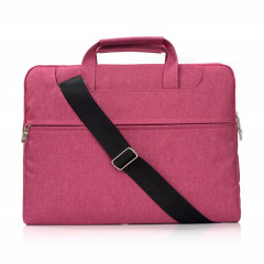 Sac à bandoulière portatif à bandoulière pour ordinateur portable, pour 13,3 pouces et moins Macbook, Samsung, Lenovo, Sony, DELL Alienware, CHUWI, ASUS, HP (Magenta)