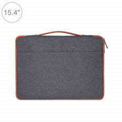 15,4 pouces de mode casual polyester + nylon sac à main pour ordinateur portable ordinateur portable housse de cahier, pour macbook, samsung, Lenovo, Xiaomi, Sony, Dell, Chuwi, Asus, HP (gris)