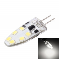 G4 2W 180LM ampoule de maïs, 12 LED SMD 2835 silicone, DC 12V, grande taille: 3.9x1.4x0.9cm (lumière blanche)