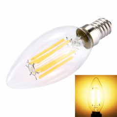 C35 E14 6W Dimmable Blanc Chaud Ampoule LED Filament, 6 LEDs 450 LM Rétro Éclairage Économique pour Halls, AC 220V