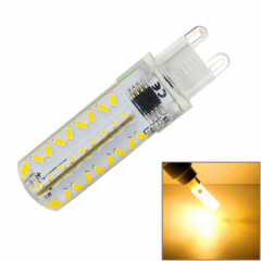 G9 5W 450LM 72 LED SMD 3014 Ampoule de maïs en silicone à intensité variable, AC 110V (blanc chaud)