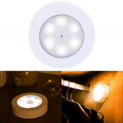 1.2W 6 LEDs Chaud Blanc / Blanc / Jaune Lumière Décoration Night Light pour Voiture, Hôtel, Couloir, Hall d'Exposition, Armoire (Blanc)
