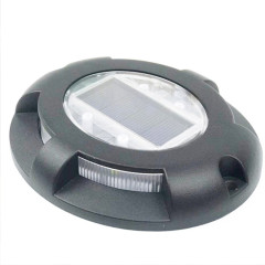 Lampe de sol intégrée à énergie solaire à LED IP68 Lampe de jardin extérieur étanche (noir)