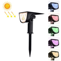 Projecteur solaire extérieur IP65 étanche LED paysage jardin prise de terre lumière lampe de pelouse décorative (lumière colorée)