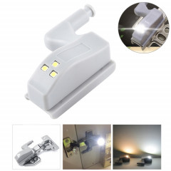 0.3W Charnière Intérieure Universelle LED Capteur Lampe Placard 3 LED Veilleuse Auto ON / OFF Ampoule (Lumière Blanche)