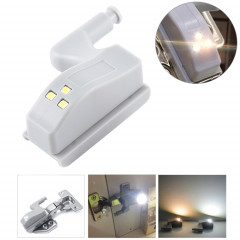 0.3W Charnière Intérieure Universelle LED Capteur Lampe Armoire 3 LED Veilleuse Auto ON / OFF Ampoule (Blanc Chaud)