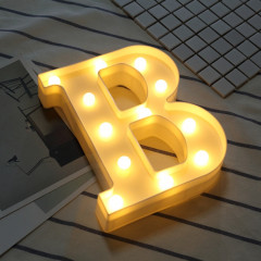 Lumière anglaise décorative de forme de lettre de l'alphabet B, batterie sèche sèche