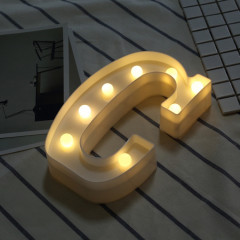 Lumière anglaise décorative de forme de lettre de l'alphabet C, batterie sèche sèche