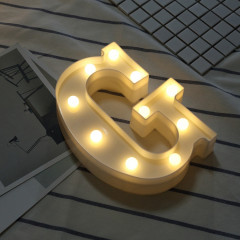 Alphabet anglais lettre G forme lumière décorative, batterie sèche sèche à chaud