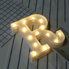 Lumière anglaise décorative de forme de lettre de l'alphabet R, lumière sèche chaude accrochante de vacances de LED