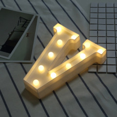 Lumière anglaise décorative de lettre de V de lettre de l'alphabet, lumière sèche chaude de vacances de LED