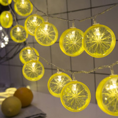 3m citron tranche prise USB romantique LED chaîne de vacances lumière, lampe décorative fée chaleureuse style fée de 20 LED pour Noël, mariage, chambre à coucher (jaune)