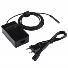 A1625 15V 2.58A 44W adaptateur de chargeur d'alimentation ca pour Microsoft Surface Pro 6 / Pro 5 (2017) / Pro 4, prise ue