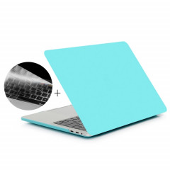 ENKAY Hat-Prince 2 en 1 Coque de protection en plastique dur givré + Europe Version Ultra-mince TPU Protecteur de clavier pour 2016 MacBook Pro 13,3 pouces avec barre tactile (A1706) (Bleu)