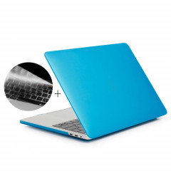 ENKAY Hat-Prince 2 en 1 Coque de protection en plastique dur givré + Version Europe Ultra-mince TPU Couverture de clavier protecteur pour 2016 MacBook Pro 13,3 pouces avec barre tactile (A1706) (Bleu bébé)