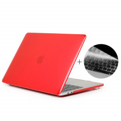 ENKAY Chapeau-Prince 2 en 1 cristal dur coque en plastique de protection + Europe Version Ultra-mince TPU couvercle de clavier de protection pour 2016 MacBook Pro 13,3 pouces avec barre tactile (A1706) (rouge)