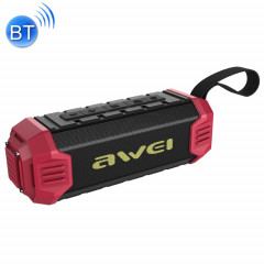 Banque de puissance d'enceinte Bluetooth awei Y280 IPX4 avec graves améliorés, micro intégré, prise en charge des cartes FM / USB / TF / AUX (rouge)