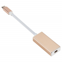 15cm 4Kx2K 60HzUSB-C / Type-C 3.1 Mâle vers Mini Adaptateur DisplayPort Femelle pour MacBook 12 pouces, Chromebook Pixel 2015 Tablet PC (Or)