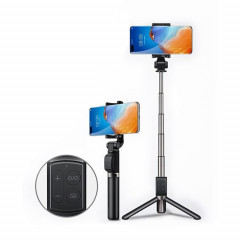 Support de trépied de sol en direct pour téléphone portable Huawei CF15 Pro Bluetooth Mini Selfie Stick (noir)