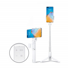 Support de trépied de sol en direct pour téléphone portable Huawei CF15 Pro Bluetooth Mini Selfie Stick (Blanc)