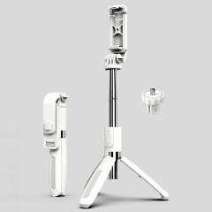 L02 100cm Multi-fonction Réglable Bluetooth Retardateur Pole Trépied Selfie Stick (Blanc)