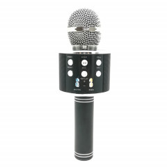 WS-858 Métal Haute Qualité Sonore KTV Karaoke D'enregistrement de poche Bluetooth Sans Fil Microphone, pour Ordinateur Portable, PC, Haut-Parleur, Casque, iPad, iPhone, Galaxy, Huawei, Xiaomi, LG, HTC et autres