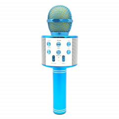 WS-858 Métal Haute Qualité Sonore KTV Karaoke Enregistrement Bluetooth Sans Fil Microphone, pour Ordinateur Portable, PC, Haut-Parleur, Casque, iPad, iPhone, Galaxy, Huawei, Xiaomi, LG, HTC et autres Smart Phones