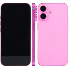 Pour iPhone 16, écran noir, faux modèle d'affichage factice non fonctionnel (rose)