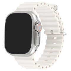 Pour Apple Watch Ultra 2 49 mm, écran noir, faux modèle d'affichage factice non fonctionnel (beige blanc)