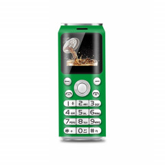 Mini téléphone mobile Satrend K8, 1,0 pouce, casque de numérotation Bluetooth mains libres, musique MP3, double SIM, réseau: 2G (vert)