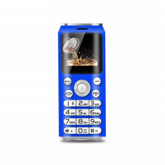 Mini téléphone mobile Satrend K8, 1,0 pouce, casque de numérotation Bluetooth mains libres, musique MP3, double SIM, réseau: 2G (bleu)